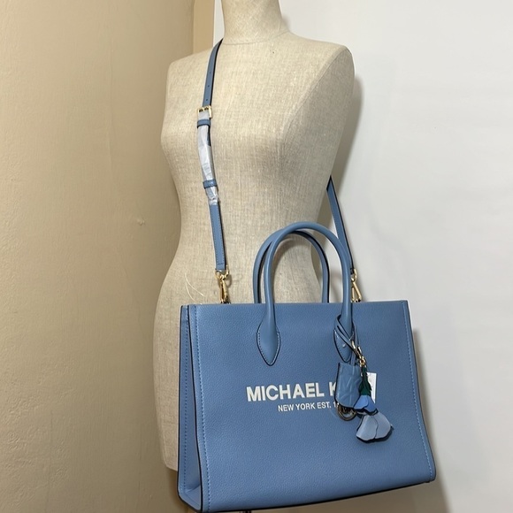 2pc 💙 Michael Kors Mirella leather tote bag blue - Picture 13 of 13